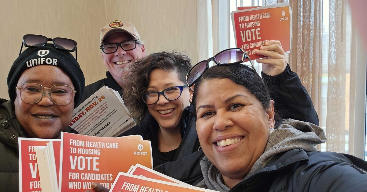 Unifor members support NSNDP candidates ahead of Nova Scotia election Unifor